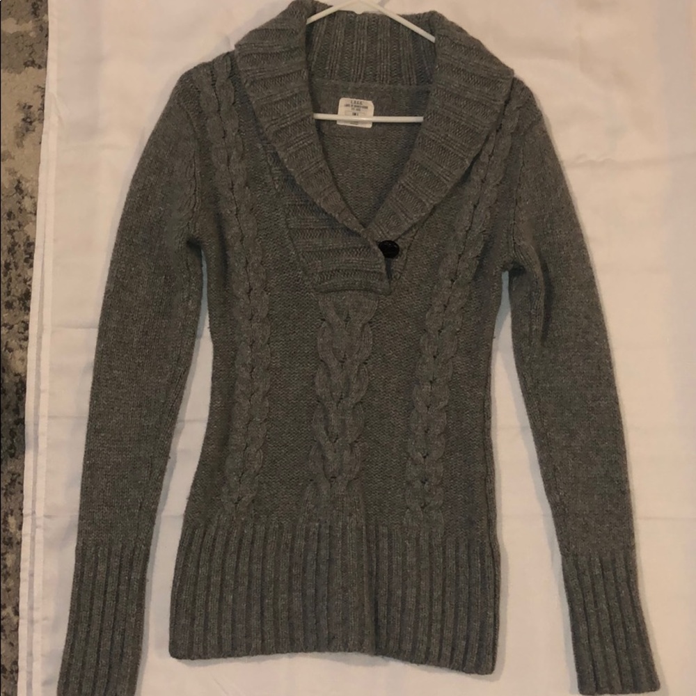 Grey over the thick sweater